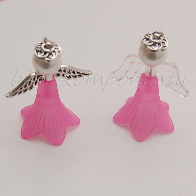 Sada na výrobu pěti velkých růžovofialových andílků, varianta 1