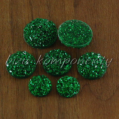 Modrý drsný kabošon, 12 mm