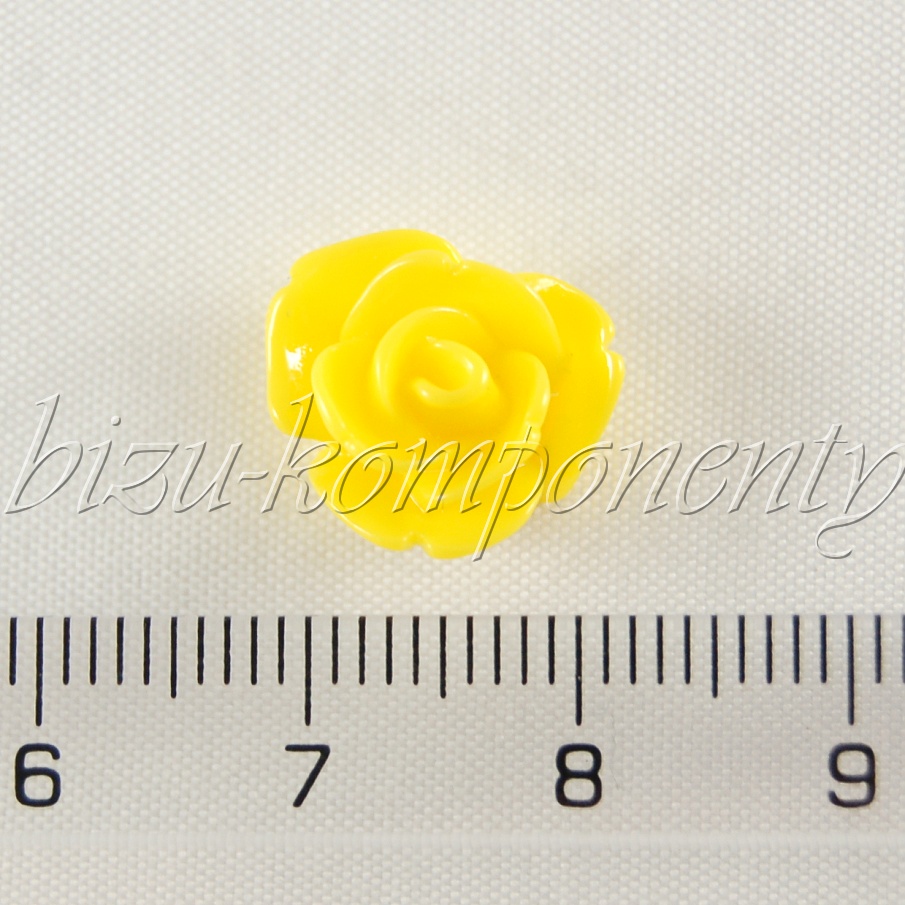 Černý kabošon růže 1, 14x15mm