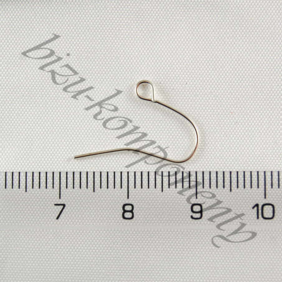 Jednoduché náušnicové háčky stříbrné barvy 50ks