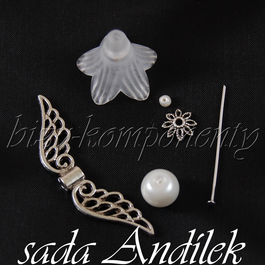 Sada na výrobu pěti bílých andílků