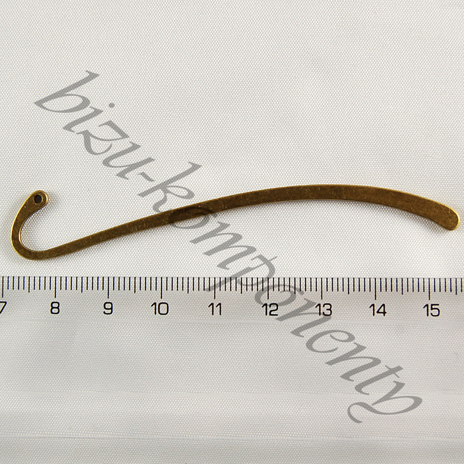 Ozdobná záložka do knihy v bronzové barvě, varianta 2