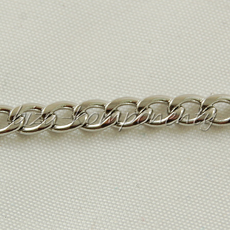 Silnější řetízek z oceli 45cm, 5x4x1,5mm