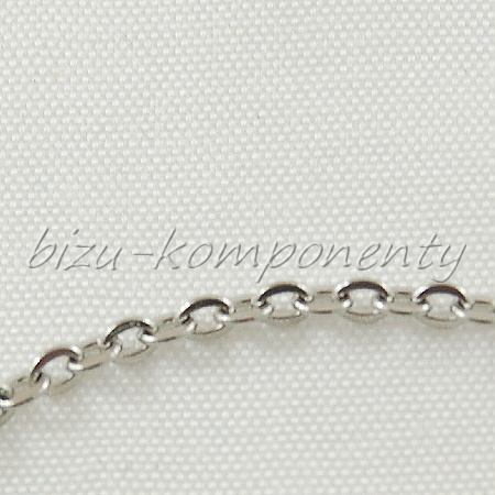 Velmi jemný řetízek z oceli, ploché články 2x1,5mm,  55cm