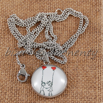 Skleněný kabošon strom 3, 12 mm