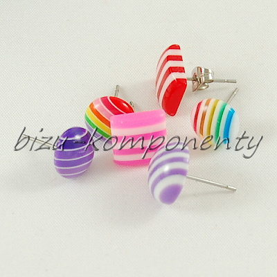 Kabošon červené srdce 17mm