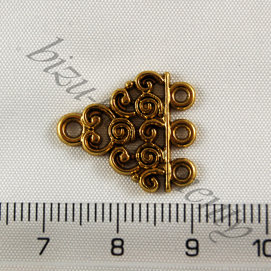 Trojúhelníkové ramínko starozlaté barvy