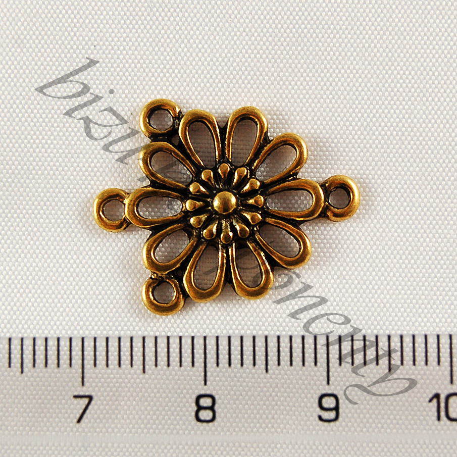 Kytičkové ramínko starozlaté barvy