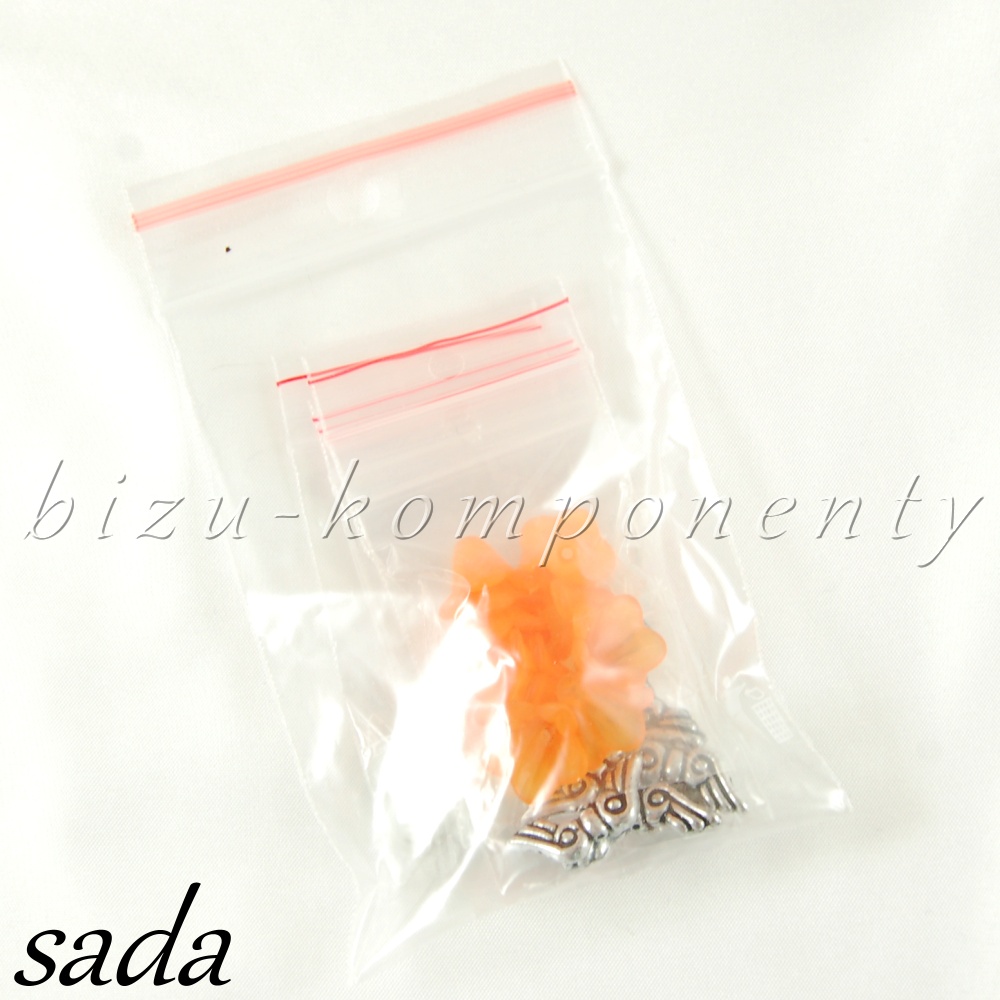 Sada na výrobu pěti menších oranžových andílků (dvojitá sukýnka)