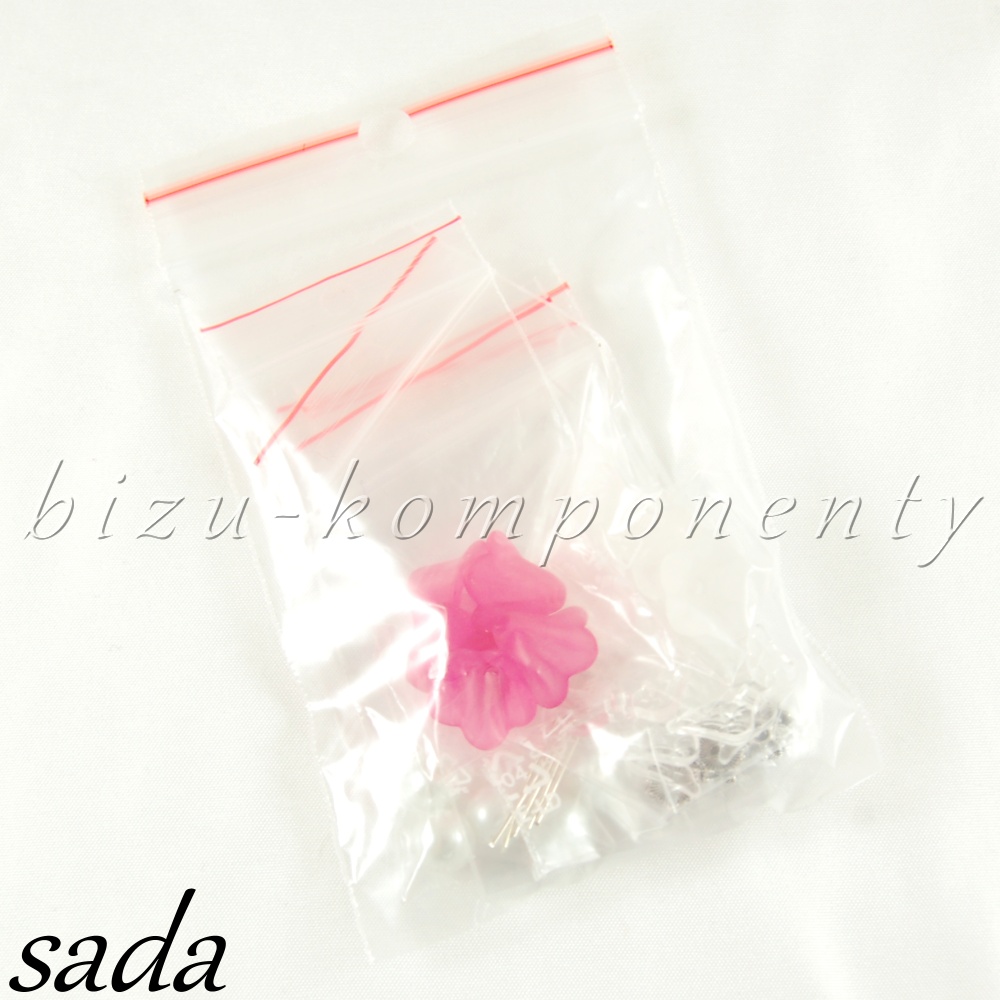 Sada na výrobu pěti menších sytě růžovo-bílých andílků (dvojitá sukýnka)