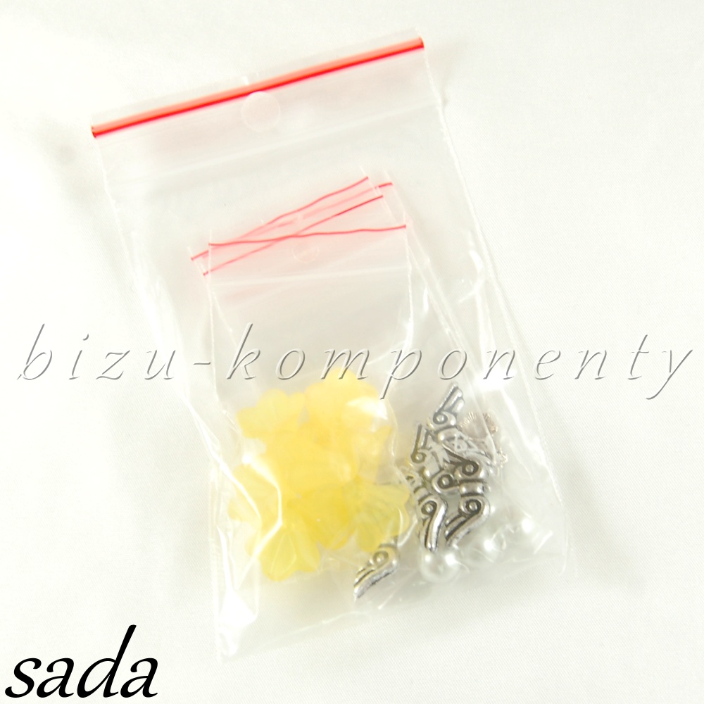 Sada na výrobu pěti menších žlutých andílků (dvojitá sukýnka)