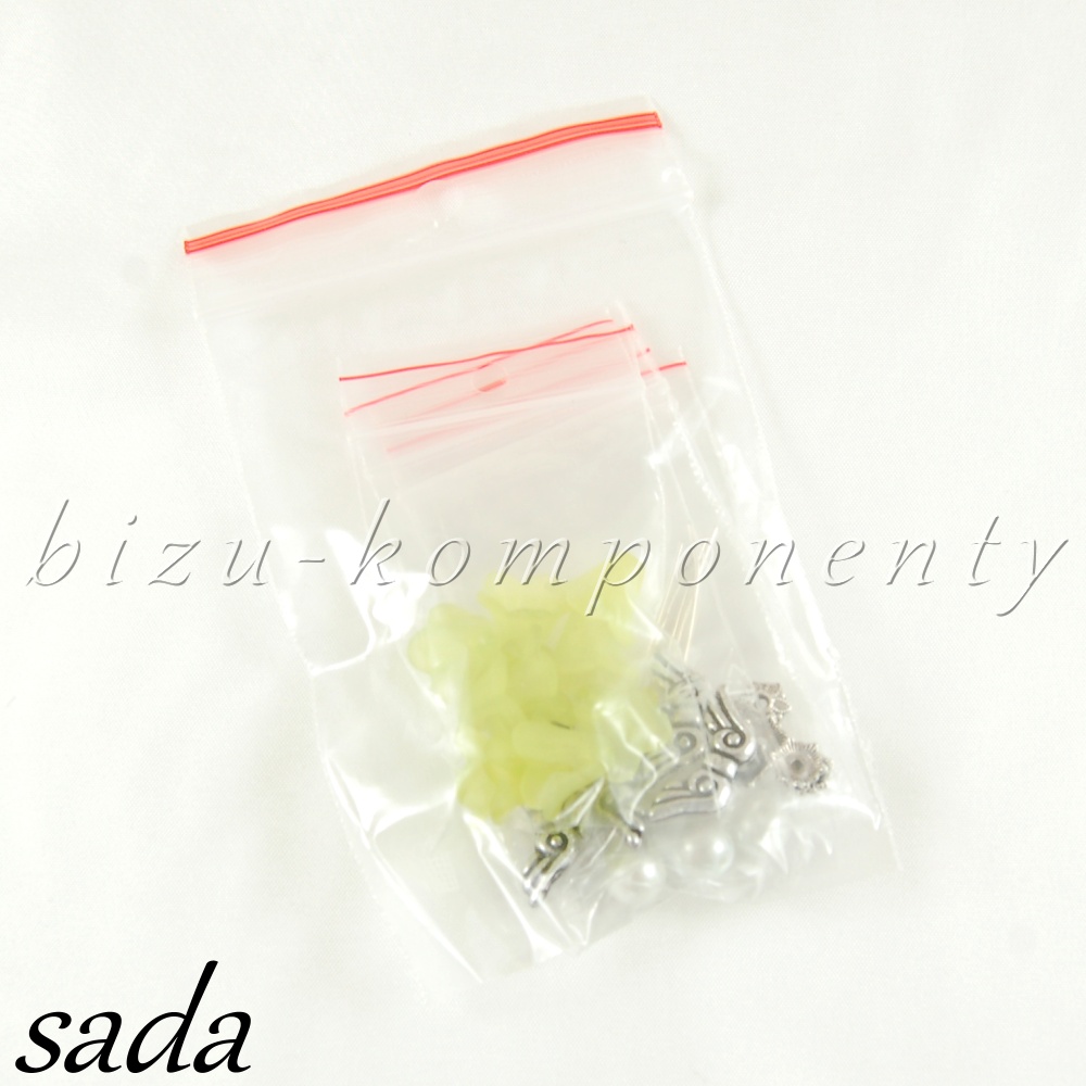 Sada na výrobu pěti menších žlutozelených andílků (dvojitá sukýnka)