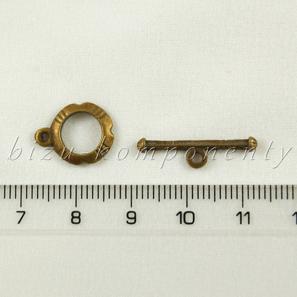 Ozdobné zapínání, bronzová barva