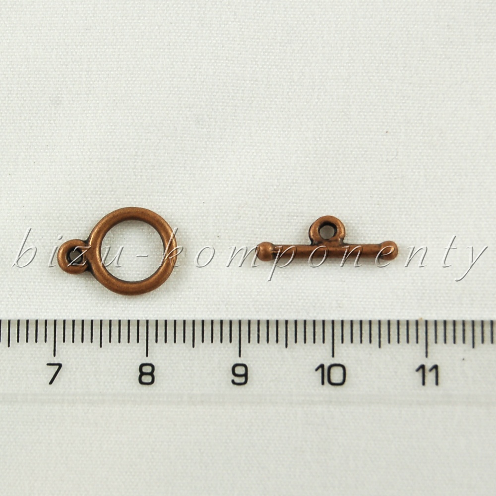 Malé jednoduché zapínání, měděná barva