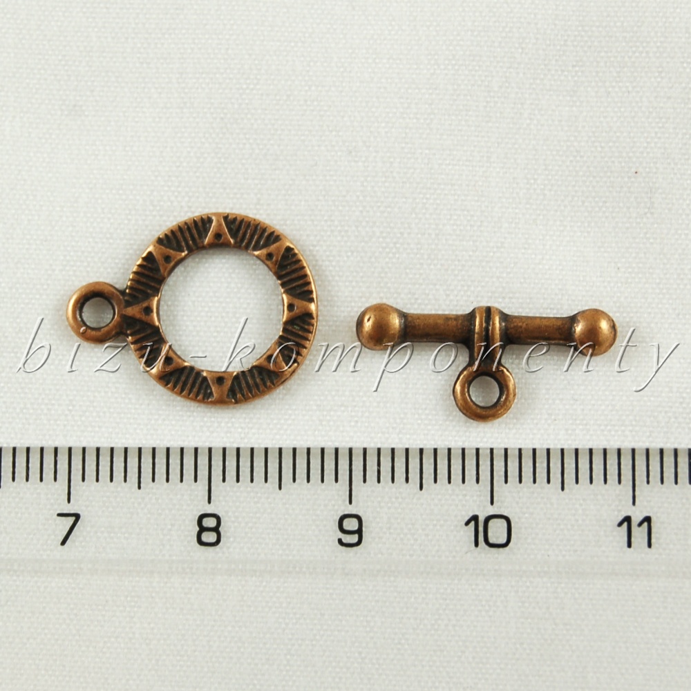 Americké zapínání s trojúhelníčky, měděná barva