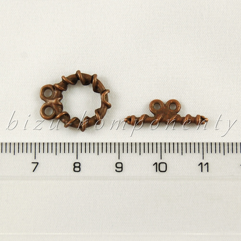 Jednoduché zapínání s ovinem, měděná barva