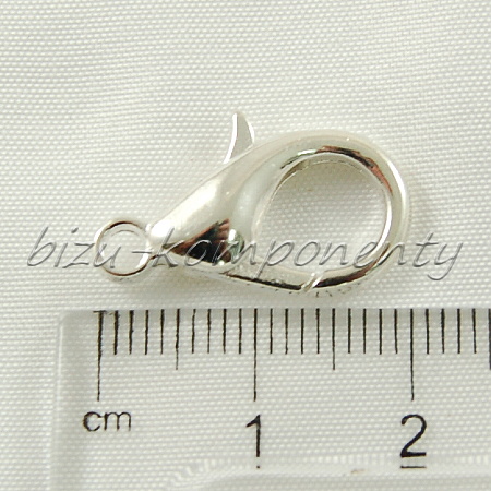 Karabinka stříbrné barvy 21mm - 1ks