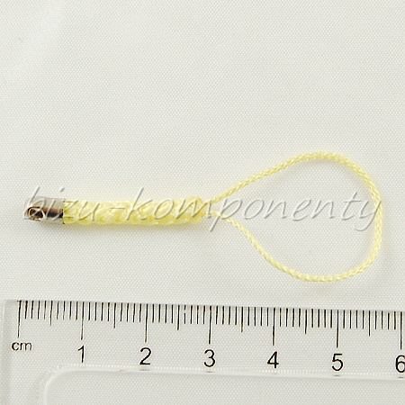 Žluté spletené poutko - 5ks