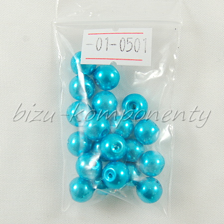 Fialové voskované perle 8mm 20ks