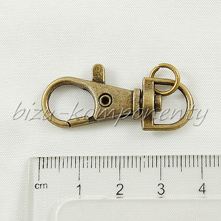 Karabinka bronzové barvy 1ks