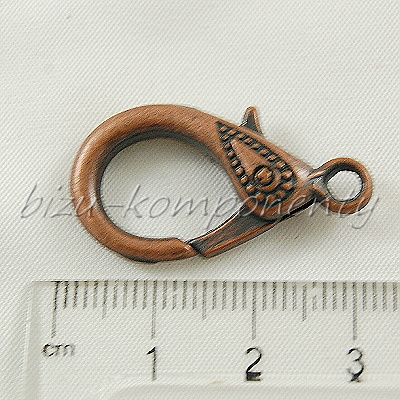 Ozdobná karabina, měděná barva 25mm