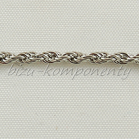 Kroucený ozdobný řetízek z oceli 45cm, 2,5mm