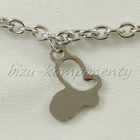 Náramek z ch. oceli 18cm, motýlci