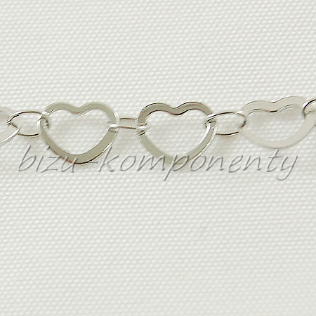 Náramek malá srdíčka, 20cm ocel