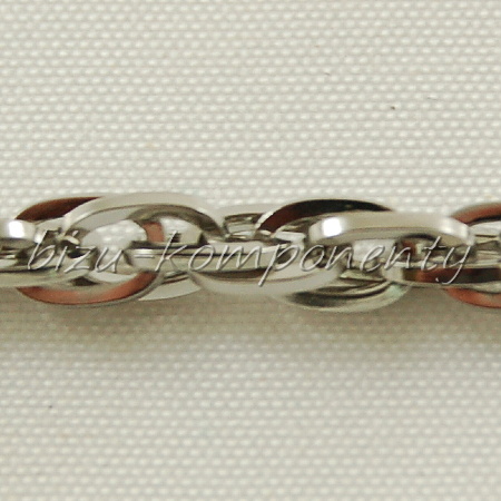 Náramek - propletené články, 21cm chirurgická ocel