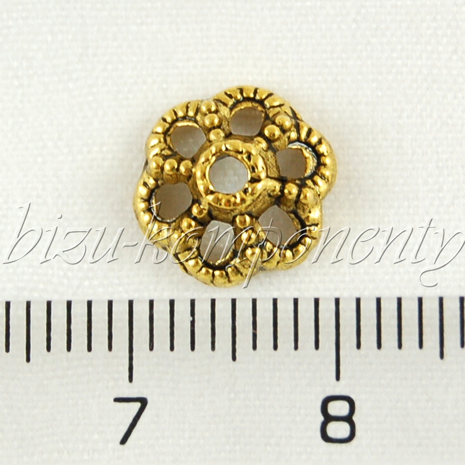 Kytičkový kaplík, zlatá barva 10ks