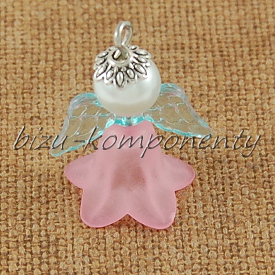 Sada na výrobu pěti menších světle růžových andílků