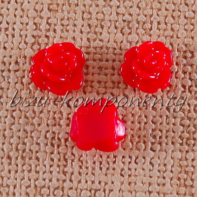 Kabošon malá červená růžička 8mm