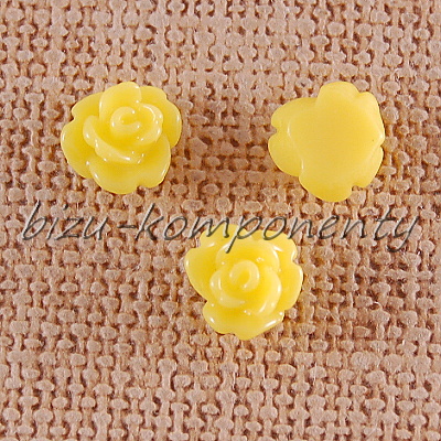Kabošon malá žlutá růžička 8mm