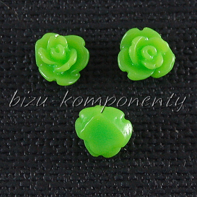 Kabošon malá zelená růžička 8mm