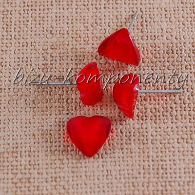 Červený kabošon srdce