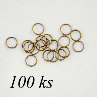 Jednoduchý spojovací kroužek bronzové barvy - 14mm - 100ks