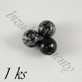 Přírodní vločkový obsidián 6mm