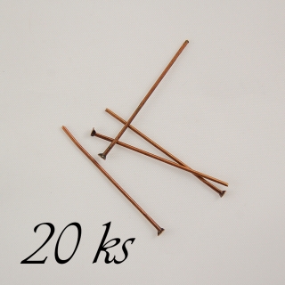 Ketlovací nýty měděné barvy - 40mm - 20ks