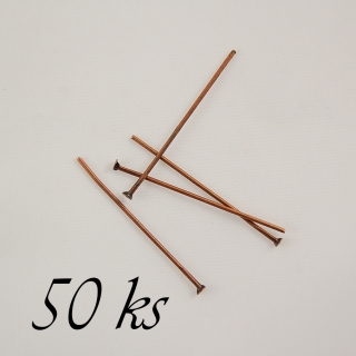 Ketlovací nýty měděné bavy - 40mm - 50ks
