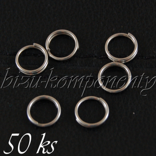 Dvojitý spojovací kroužek z oceli - 5x1,4mm - 50ks