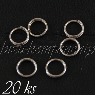 Dvojitý spojovací kroužek z oceli - 5x1,4mm - 20ks