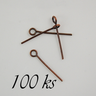 Ketlovací jehly měděné bavy - 30mm - 100ks