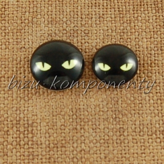 Skleněný kabošon kočičí oči, 18mm