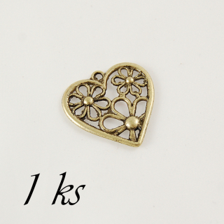 Rozkvetlé srdíčko, bronzová barva