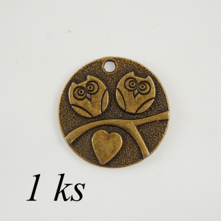 Zamilované sovy, bronzová barva