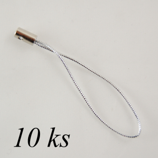 Poutko stříbrné barvy - 10ks