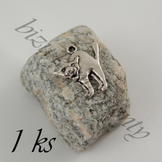 Vystrašená kočička, stříbrná barva