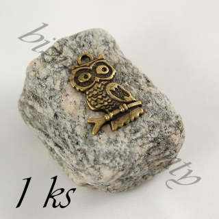 Ohlížející se sovička, bronzová barva