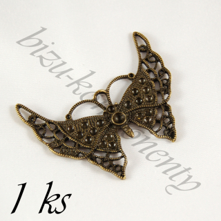 Velký krajkový motýl bronzové barvy