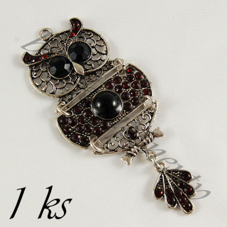 Tmavě červená sovička Arvenka